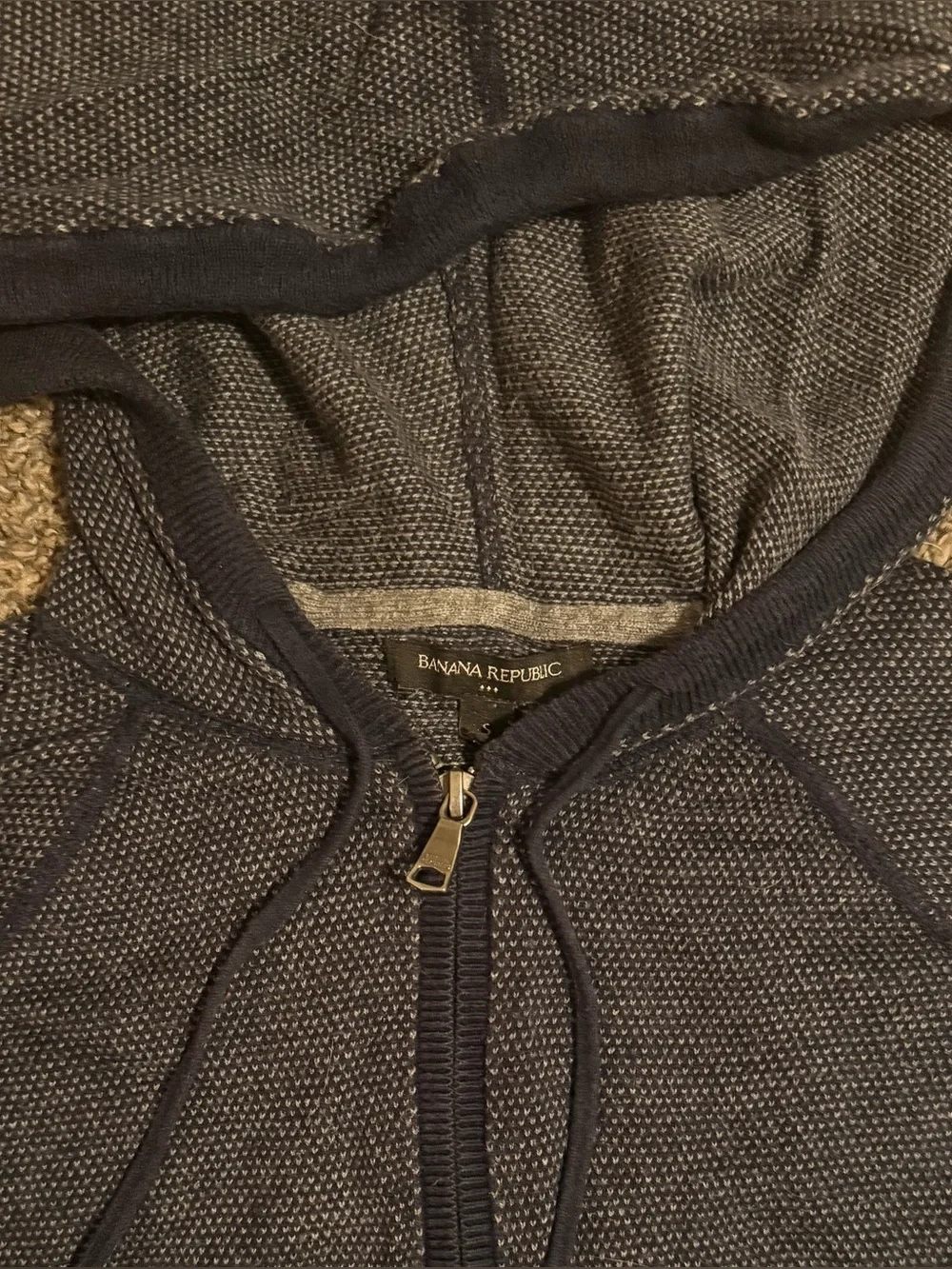 Banana Republic Full Zip Navy Blue Hoodie - S